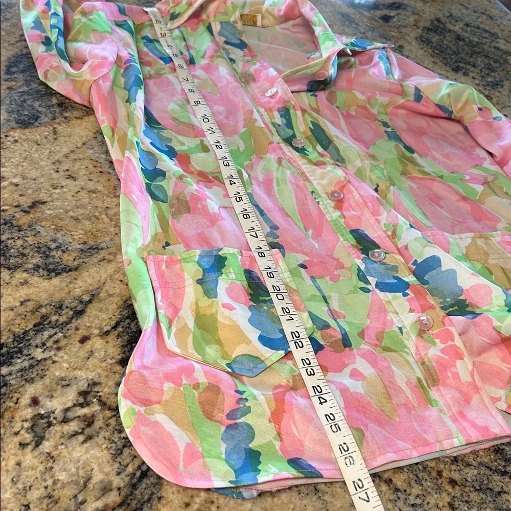 70’s Najla New York floral watercolor pantsuit - Picture 12 of 12